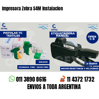 Impresora Zebra S4M instalacion