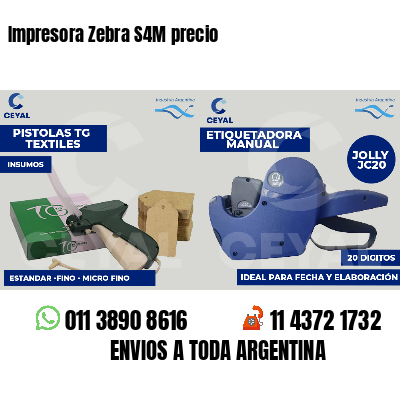 Impresora Zebra S4M precio