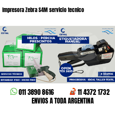 Impresora Zebra S4M servicio tecnico