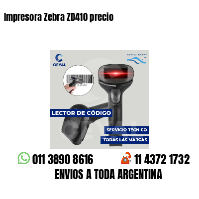 Impresora Zebra ZD410 precio