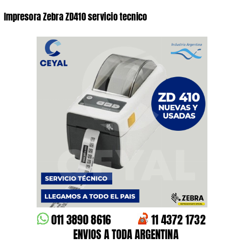 Impresora Zebra ZD410 servicio tecnico
