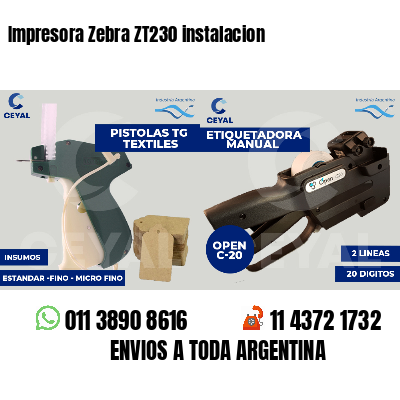 Impresora Zebra ZT230 instalacion