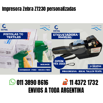 Impresora Zebra ZT230 personalizadas