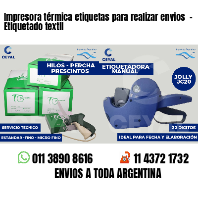 Impresora térmica etiquetas para realizar envios  - Etiquetado textil
