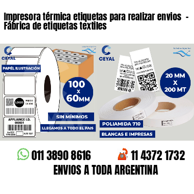 Impresora térmica etiquetas para realizar envios  - Fábrica de etiquetas textiles