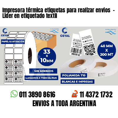 Impresora térmica etiquetas para realizar envios  - Líder en etiquetado textil