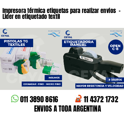 Impresora térmica etiquetas para realizar envios  - Líder en etiquetado textil