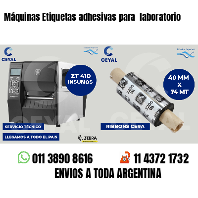 Máquinas Etiquetas adhesivas para laboratorio