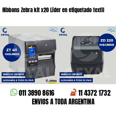 Ribbons Zebra kit x20 Líder en etiquetado textil