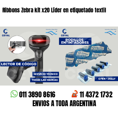 Ribbons Zebra kit x20 Líder en etiquetado textil