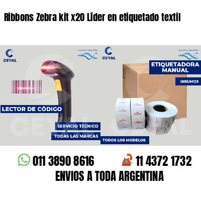 Ribbons Zebra kit x20 Líder en etiquetado textil