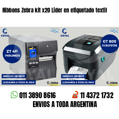 Ribbons Zebra kit x20 Líder en etiquetado textil