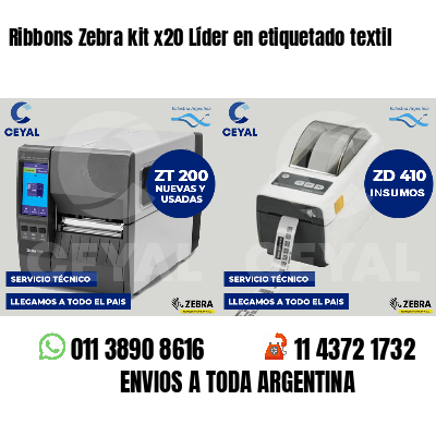 Ribbons Zebra kit x20 Líder en etiquetado textil