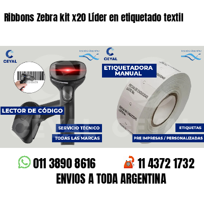 Ribbons Zebra kit x20 Líder en etiquetado textil
