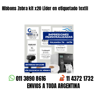 Ribbons Zebra kit x20 Líder en etiquetado textil