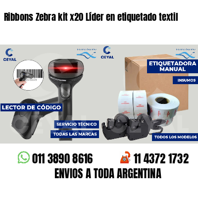 Ribbons Zebra kit x20 Líder en etiquetado textil