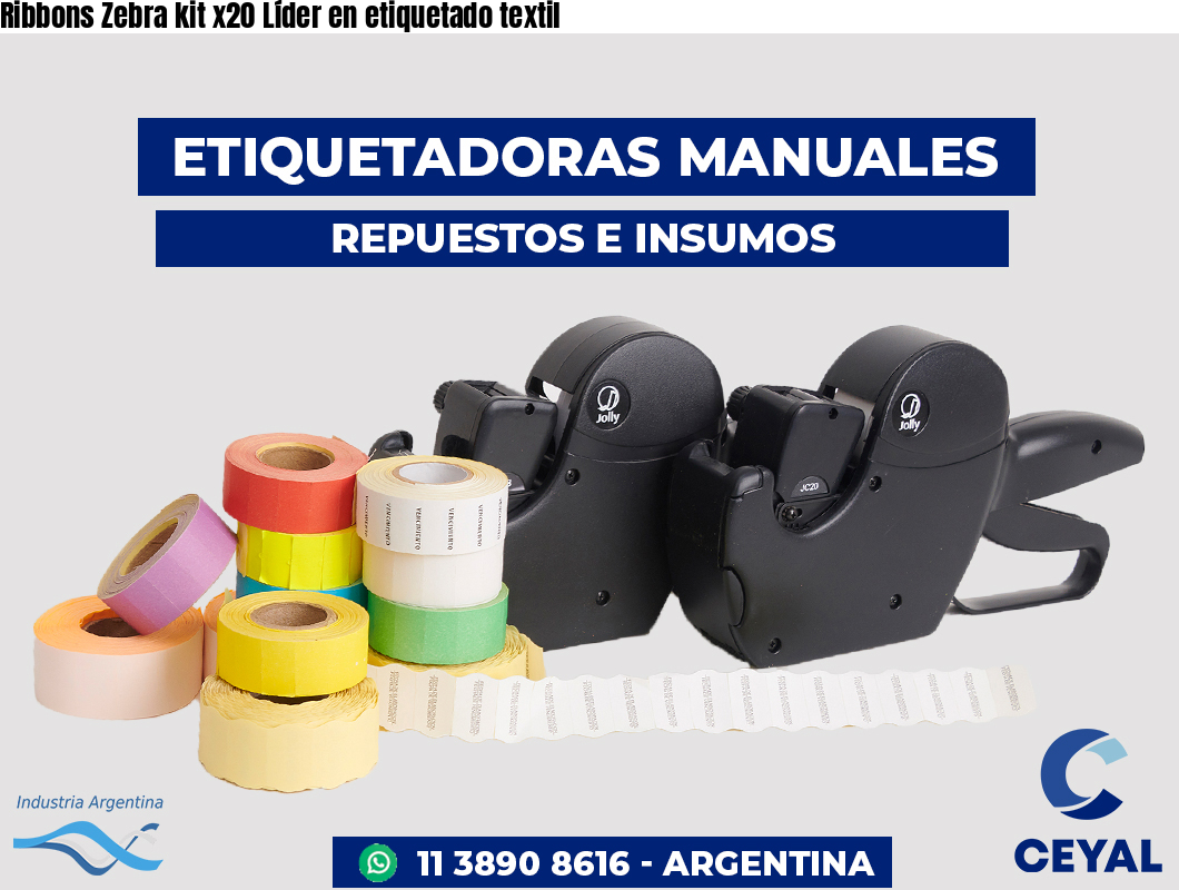 Ribbons Zebra kit x20 Líder en etiquetado textil