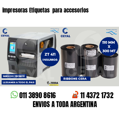 impresoras Etiquetas  para accesorios 