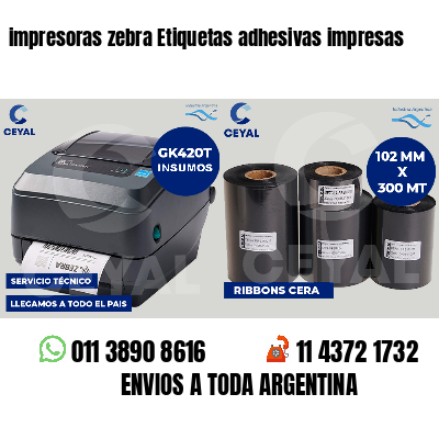 impresoras zebra Etiquetas adhesivas impresas