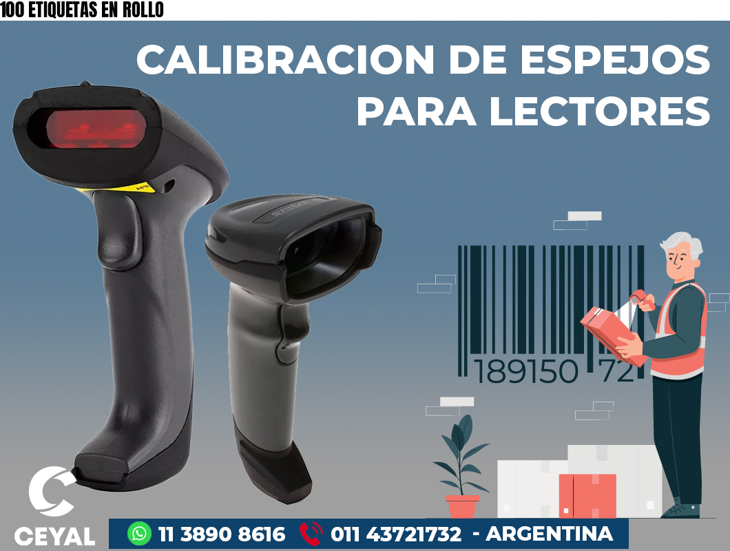 100 ETIQUETAS EN ROLLO