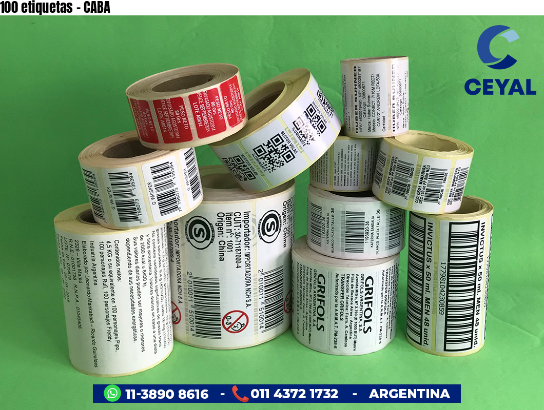 100 etiquetas - CABA