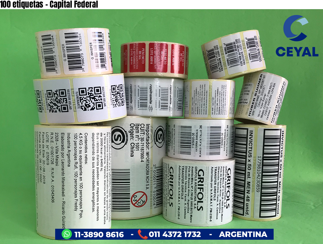 100 etiquetas - Capital Federal