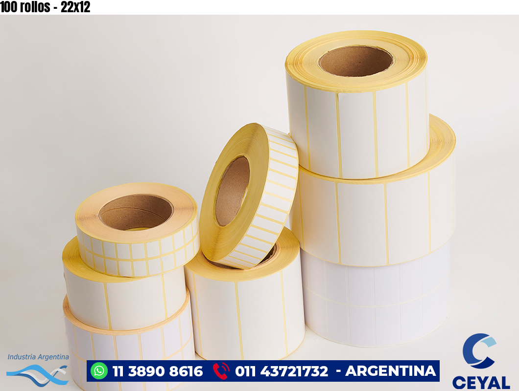 100 rollos - 22x12