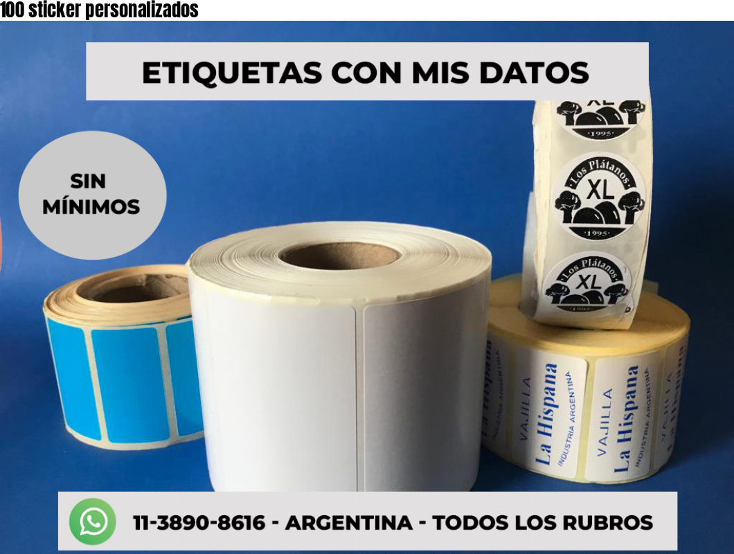 100 sticker personalizados