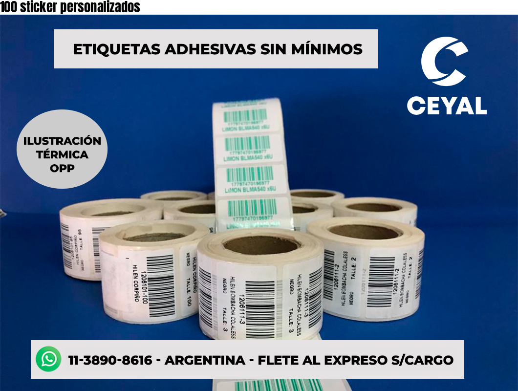 100 sticker personalizados 