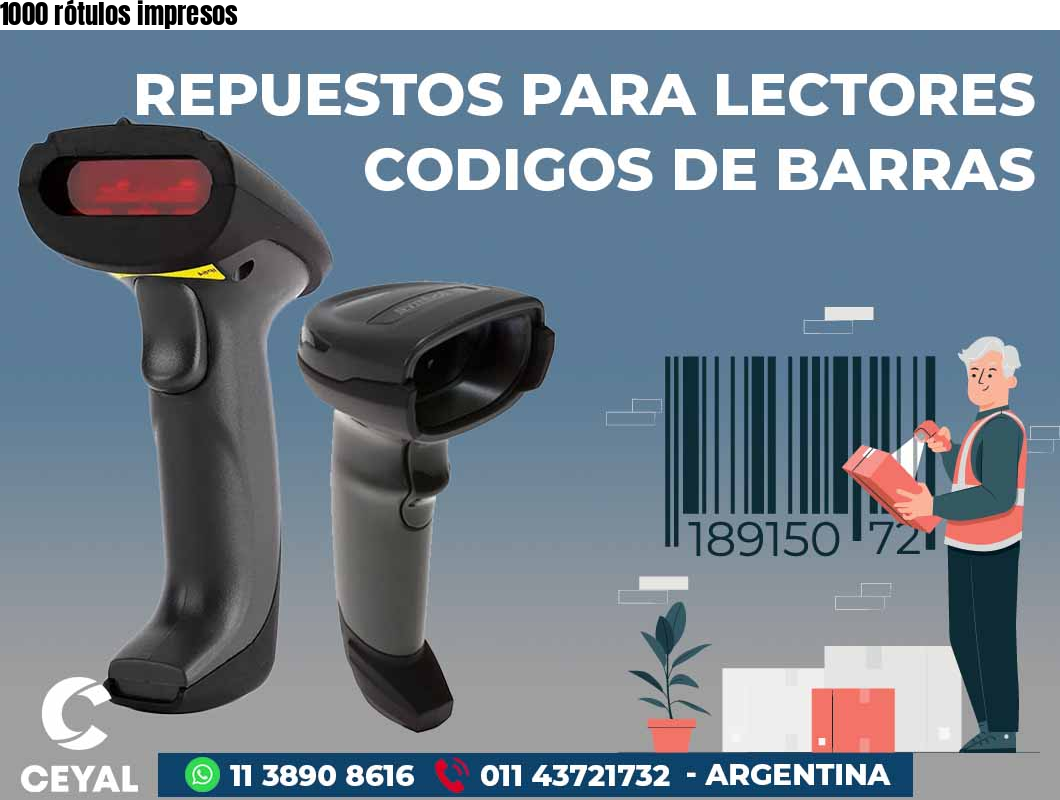 1000 rótulos impresos