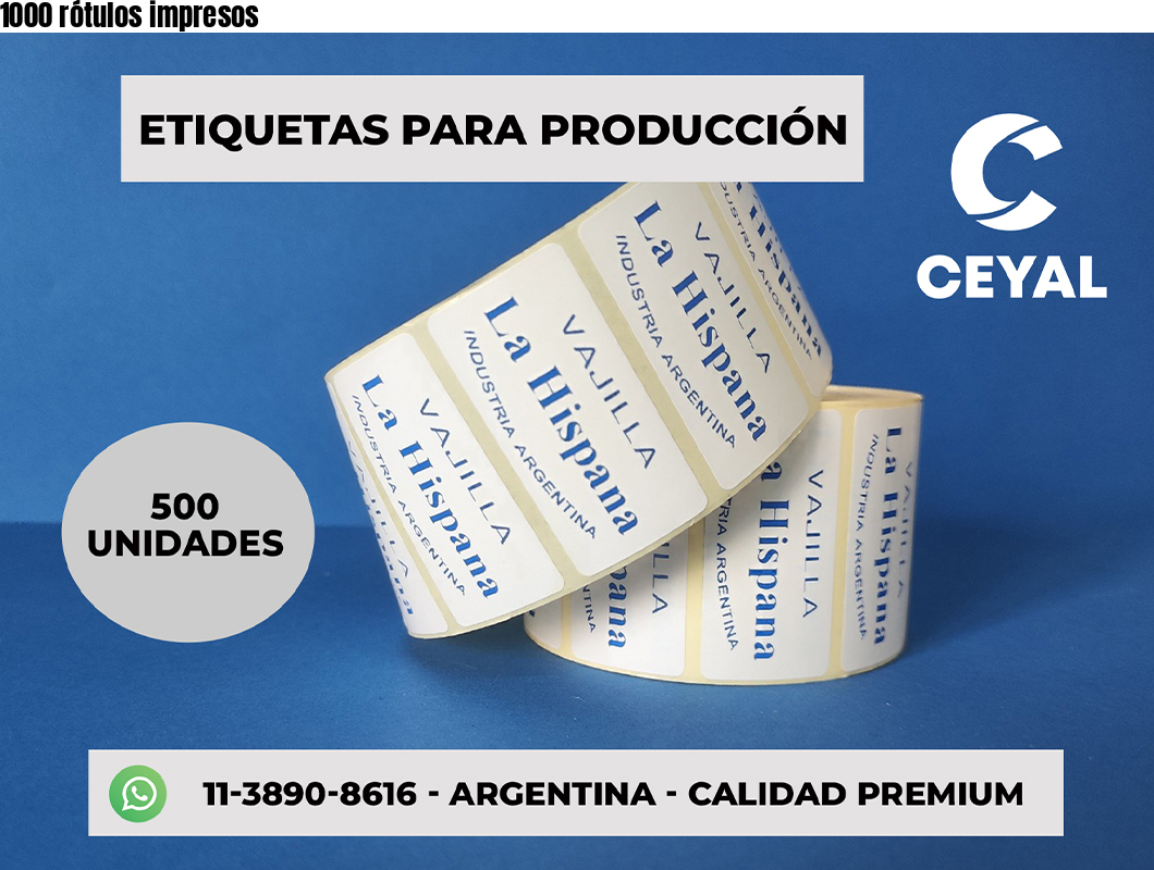 1000 rótulos impresos