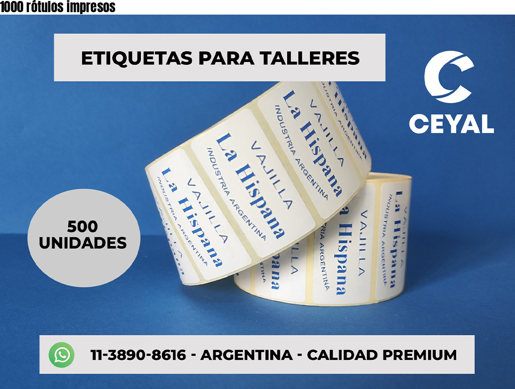 1000 rótulos impresos