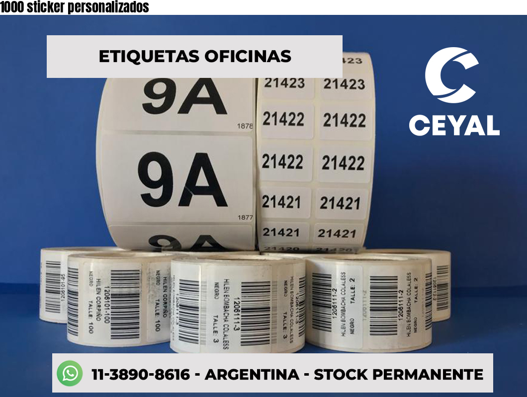 1000 sticker personalizados
