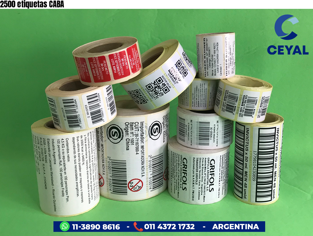 2500 etiquetas CABA