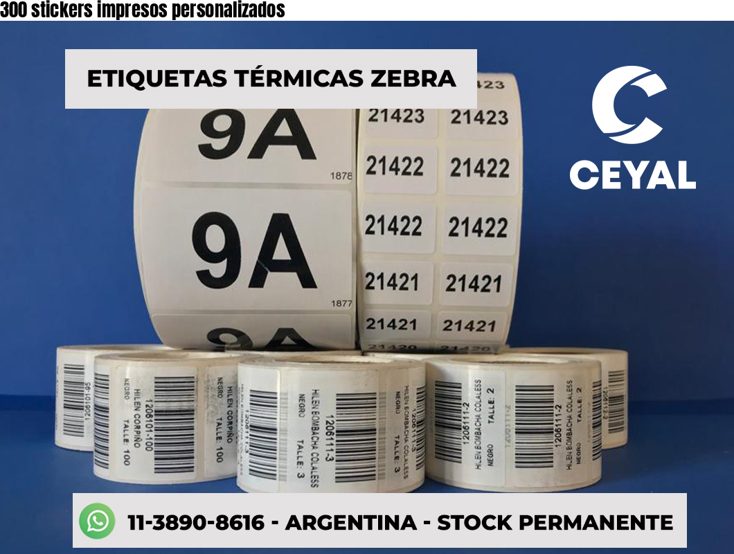 300 stickers impresos personalizados