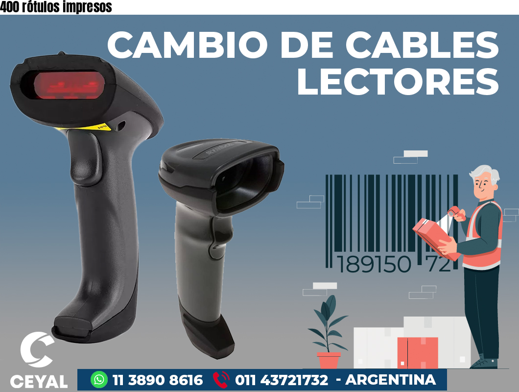 400 rótulos impresos
