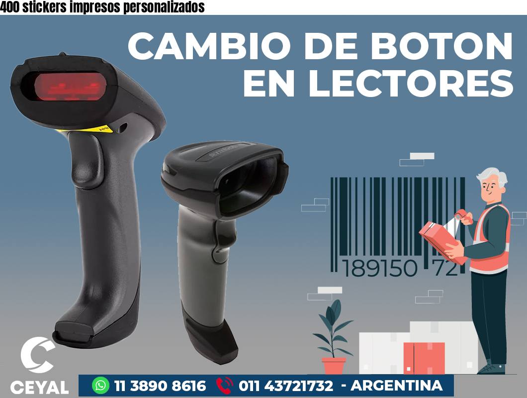 400 stickers impresos personalizados