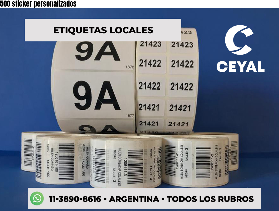500 sticker personalizados 