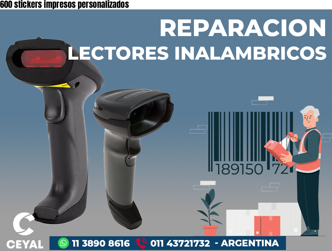 600 stickers impresos personalizados