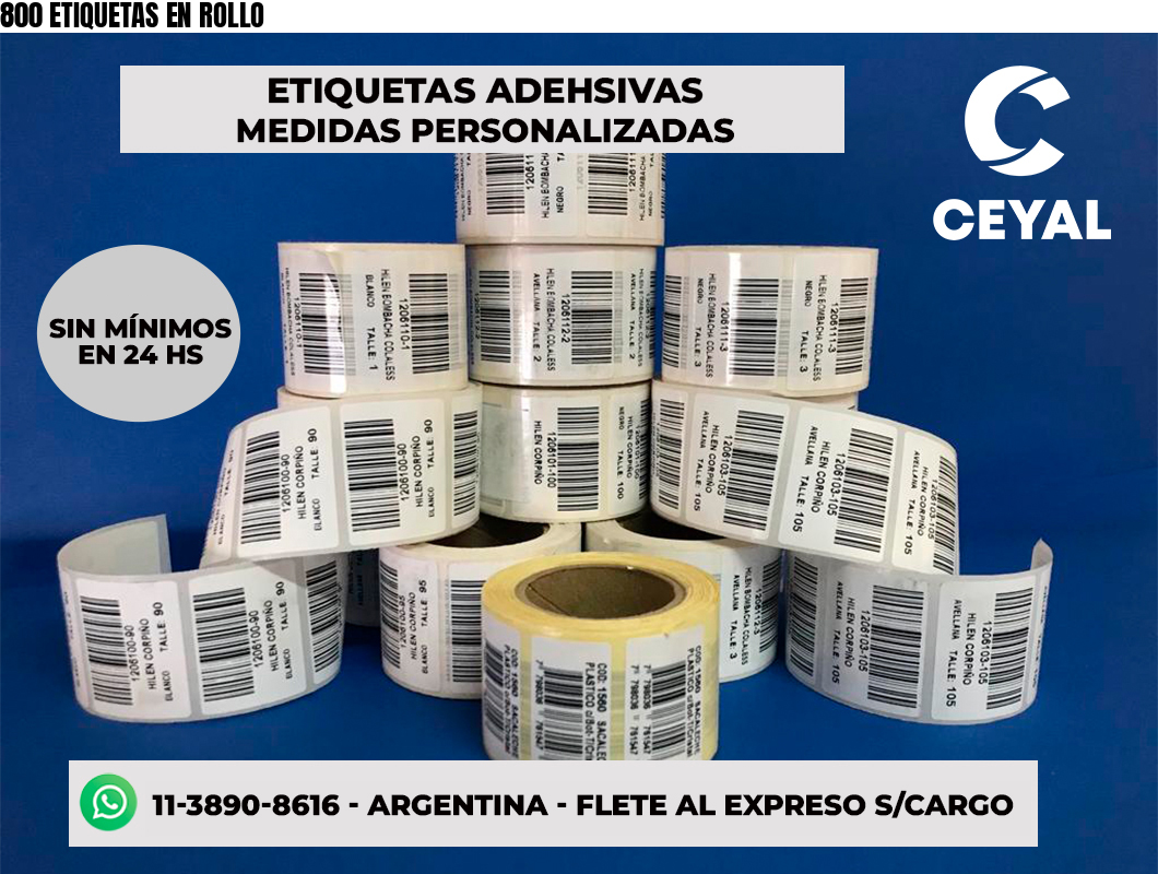 800 ETIQUETAS EN ROLLO