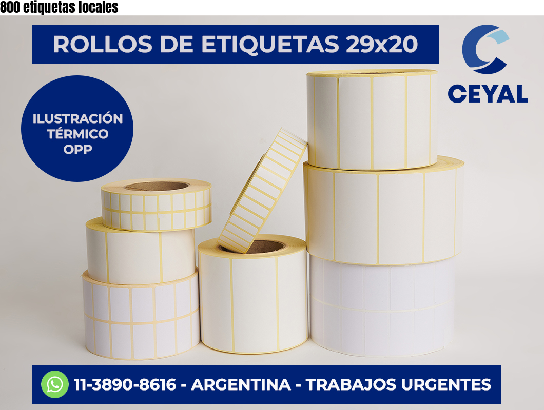 800 etiquetas locales