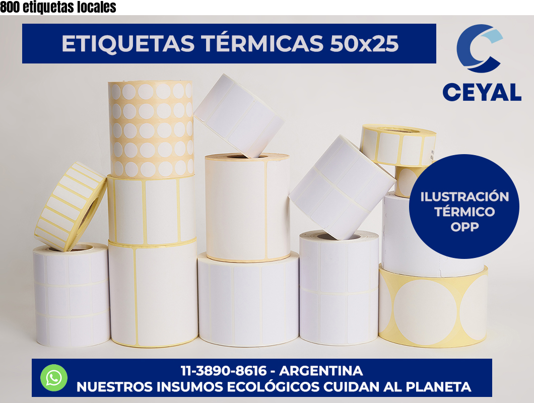 800 etiquetas locales