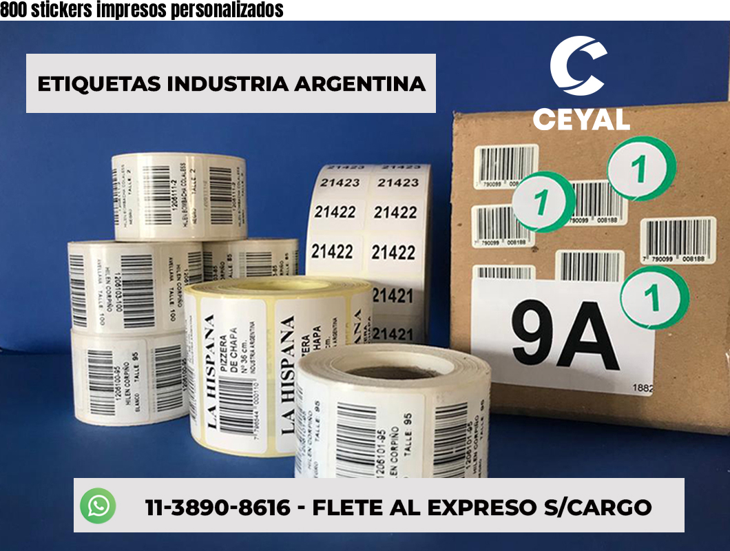 800 stickers impresos personalizados