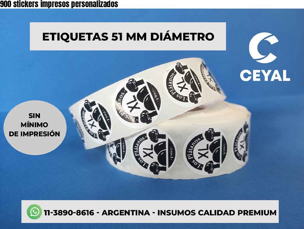 900 stickers impresos personalizados