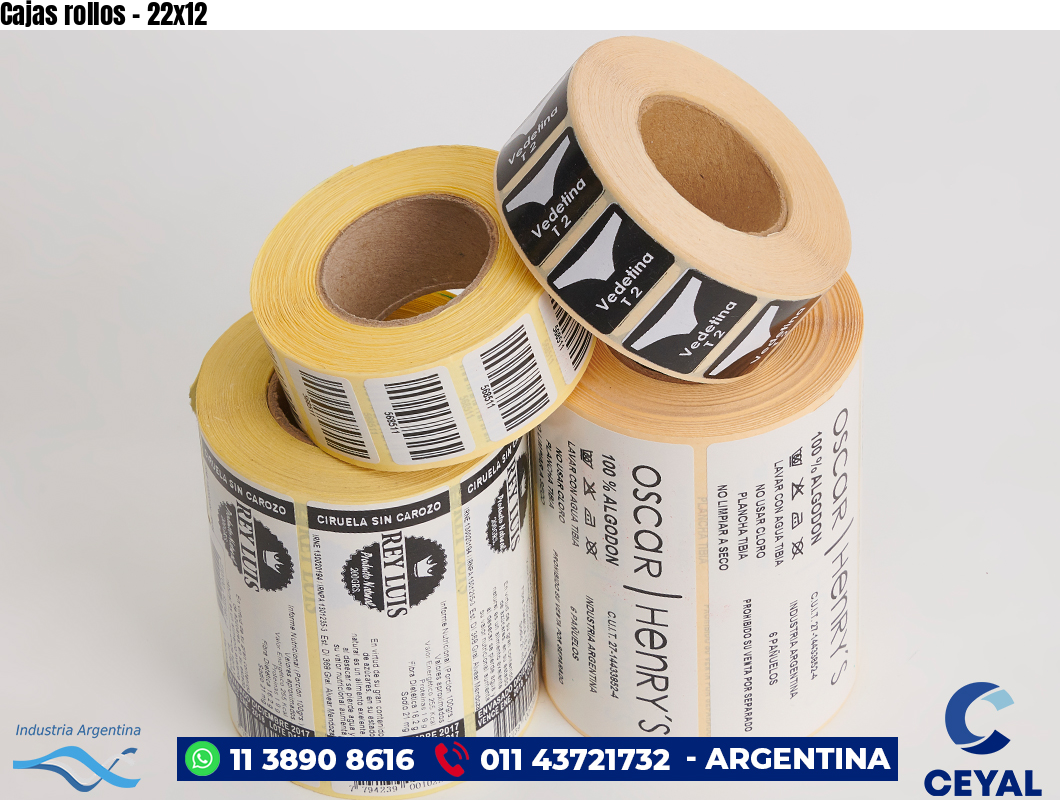 Cajas rollos - 22x12
