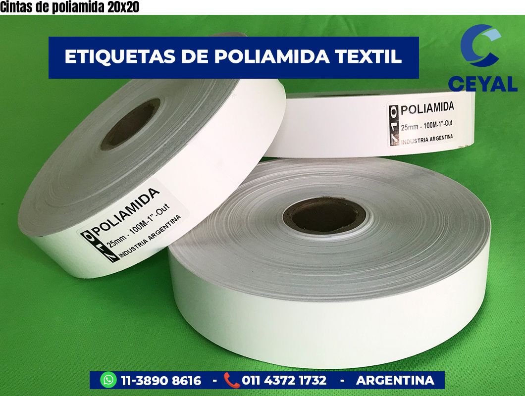 Cintas de poliamida 20×20