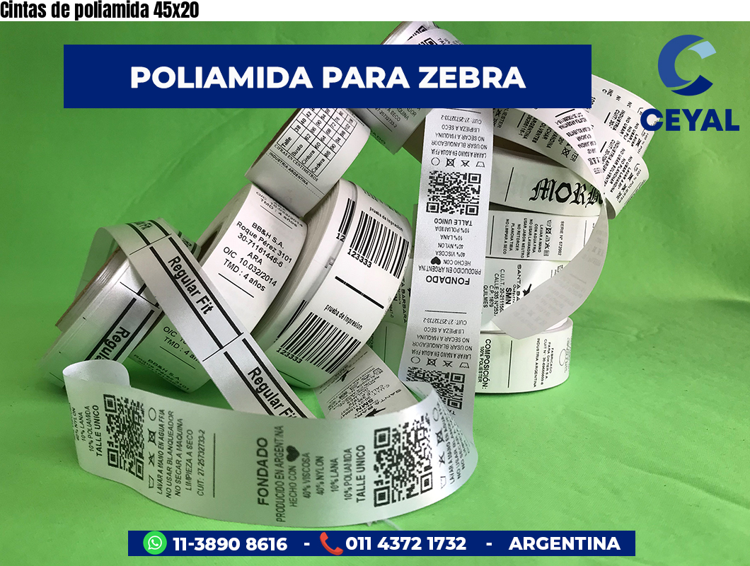 Cintas de poliamida 45×20