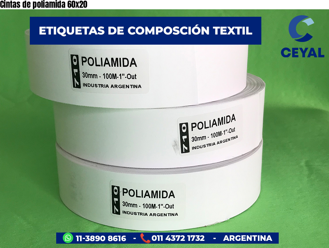 Cintas de poliamida 60×20