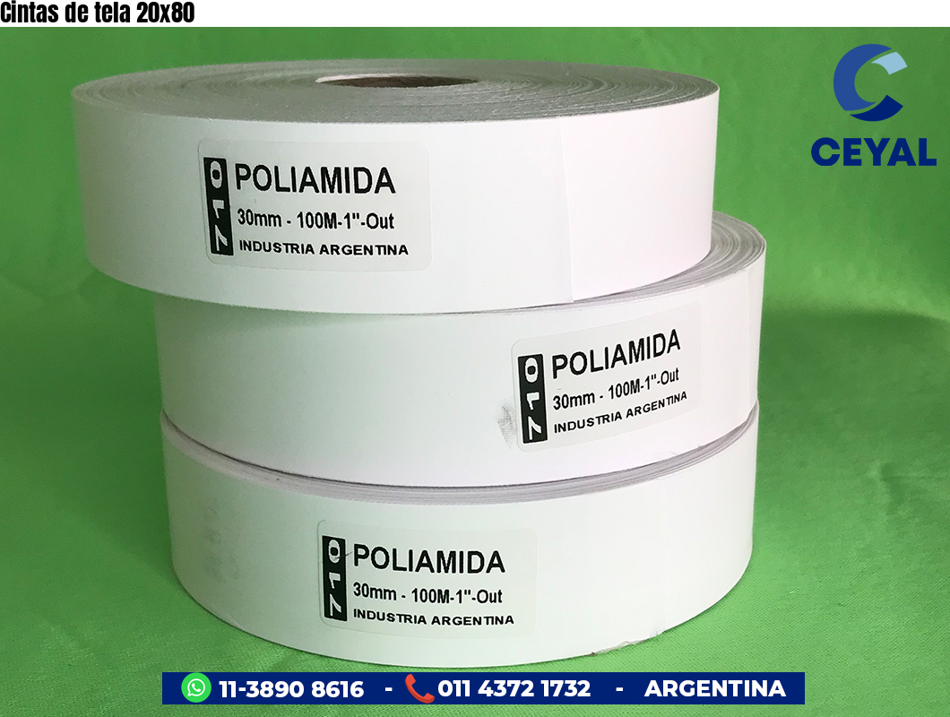 Cintas de tela 20x80