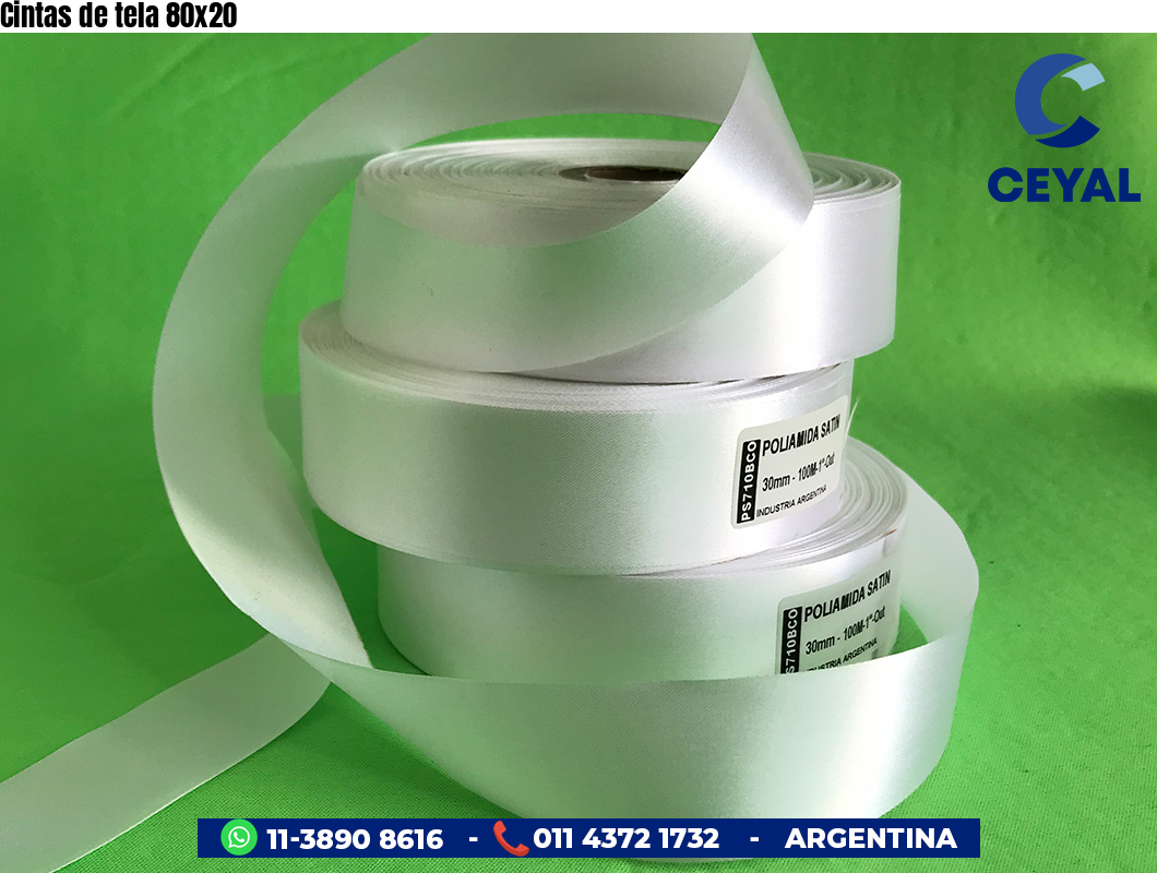 Cintas de tela 80×20